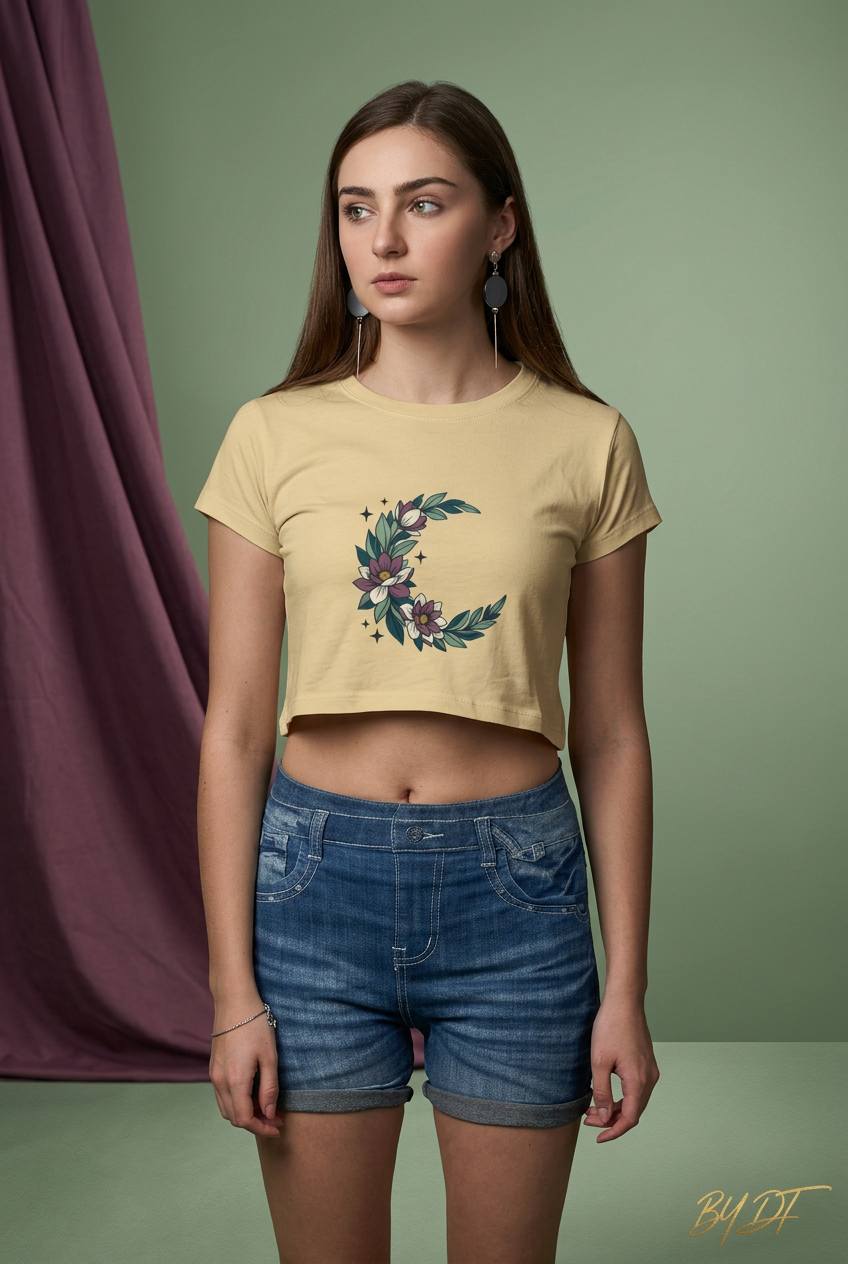 Bloom After Midnight Crop Top