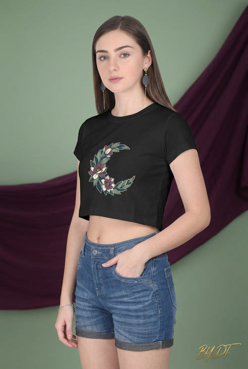Bloom After Midnight Crop Top