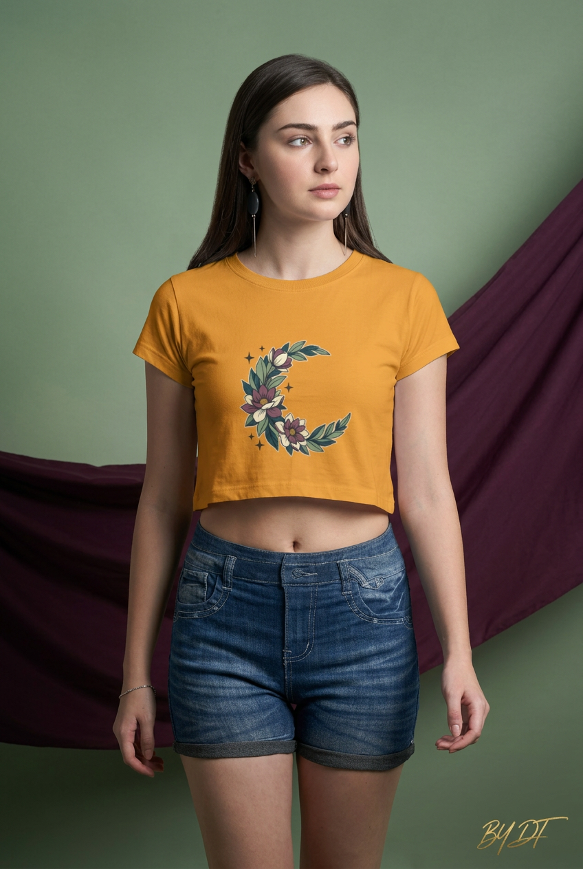 Bloom After Midnight Crop Top