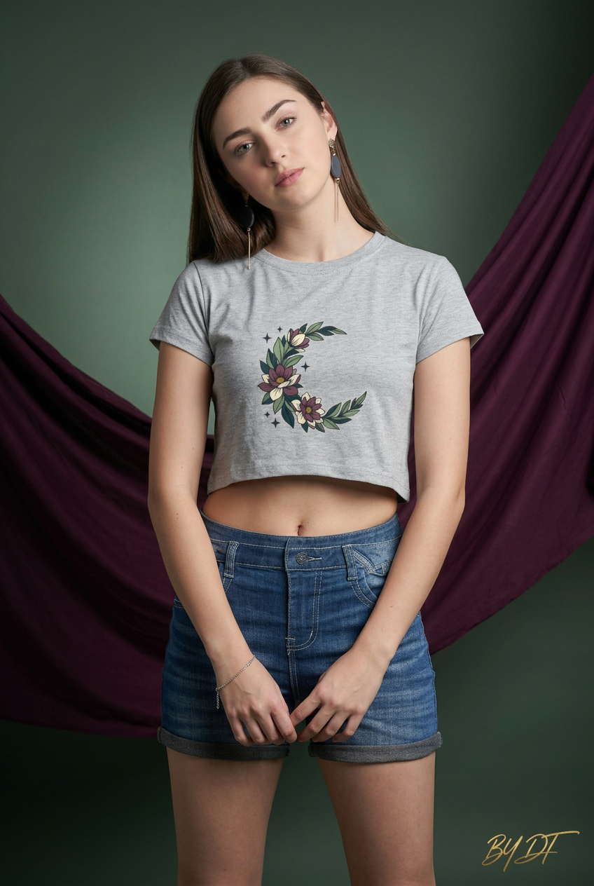 Bloom After Midnight Crop Top