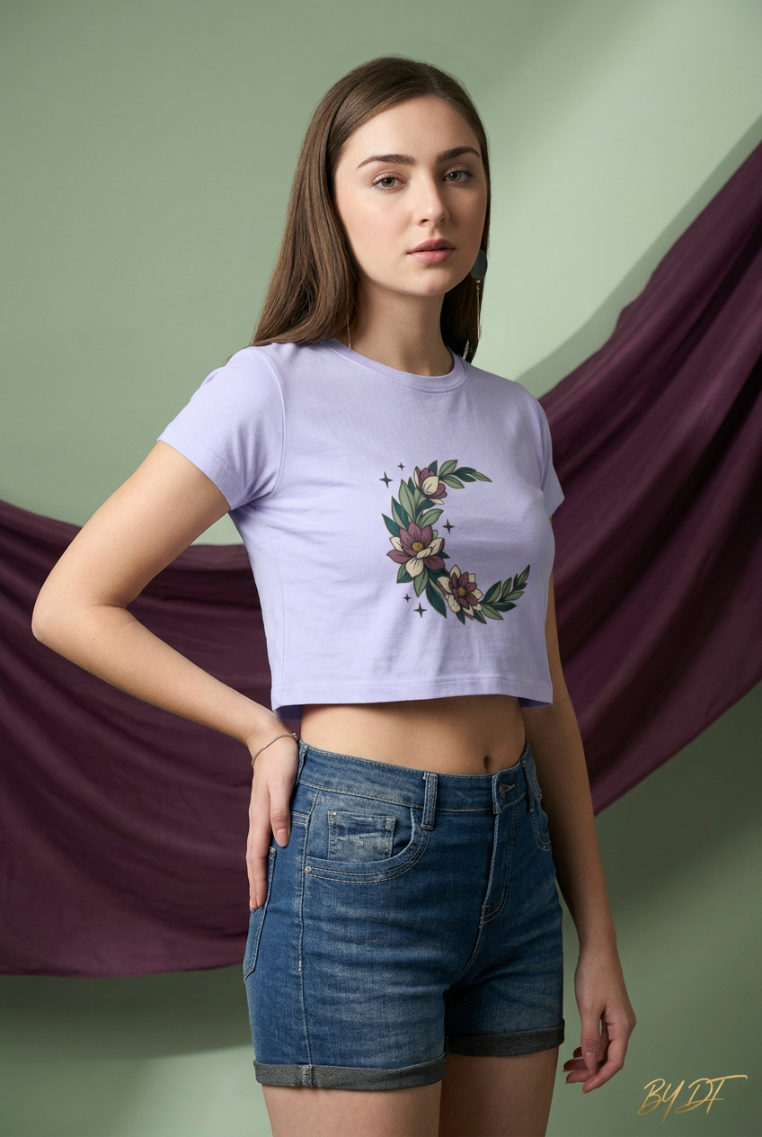 Bloom After Midnight Crop Top