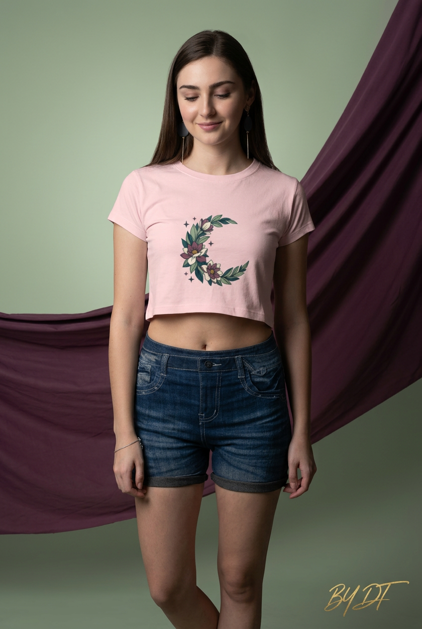 Bloom After Midnight Crop Top