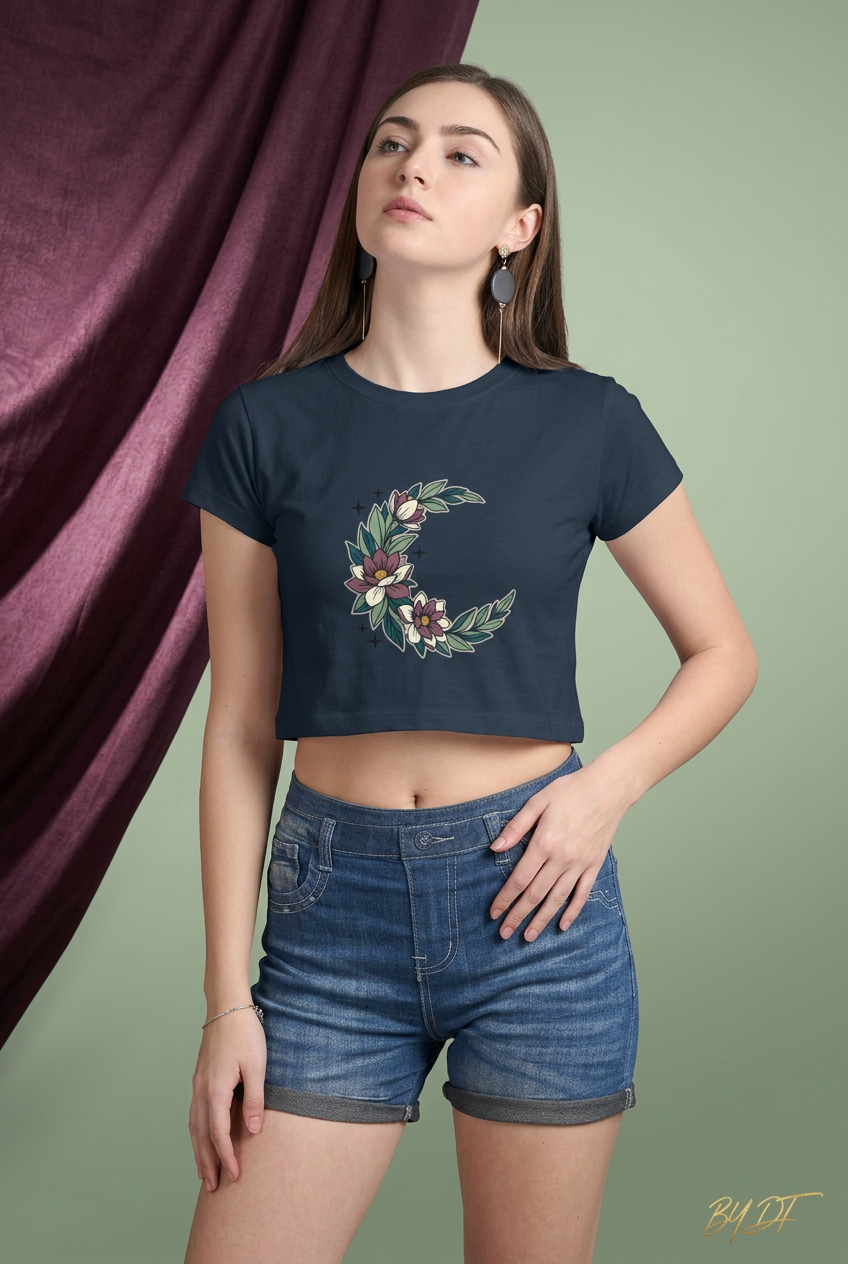 Bloom After Midnight Crop Top