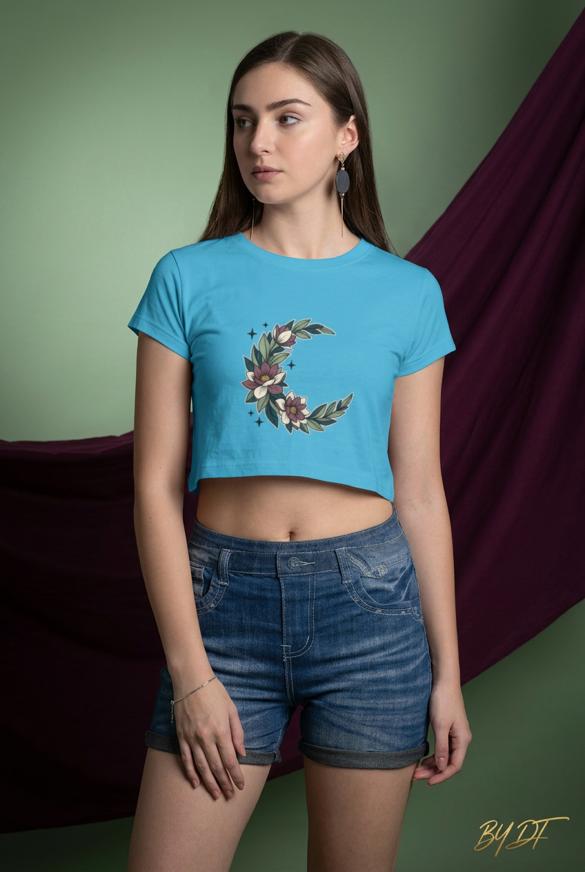 Bloom After Midnight Crop Top
