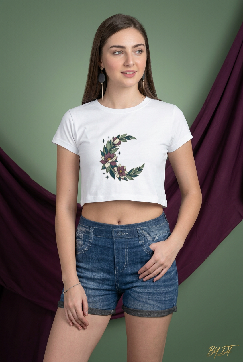Bloom After Midnight Crop Top