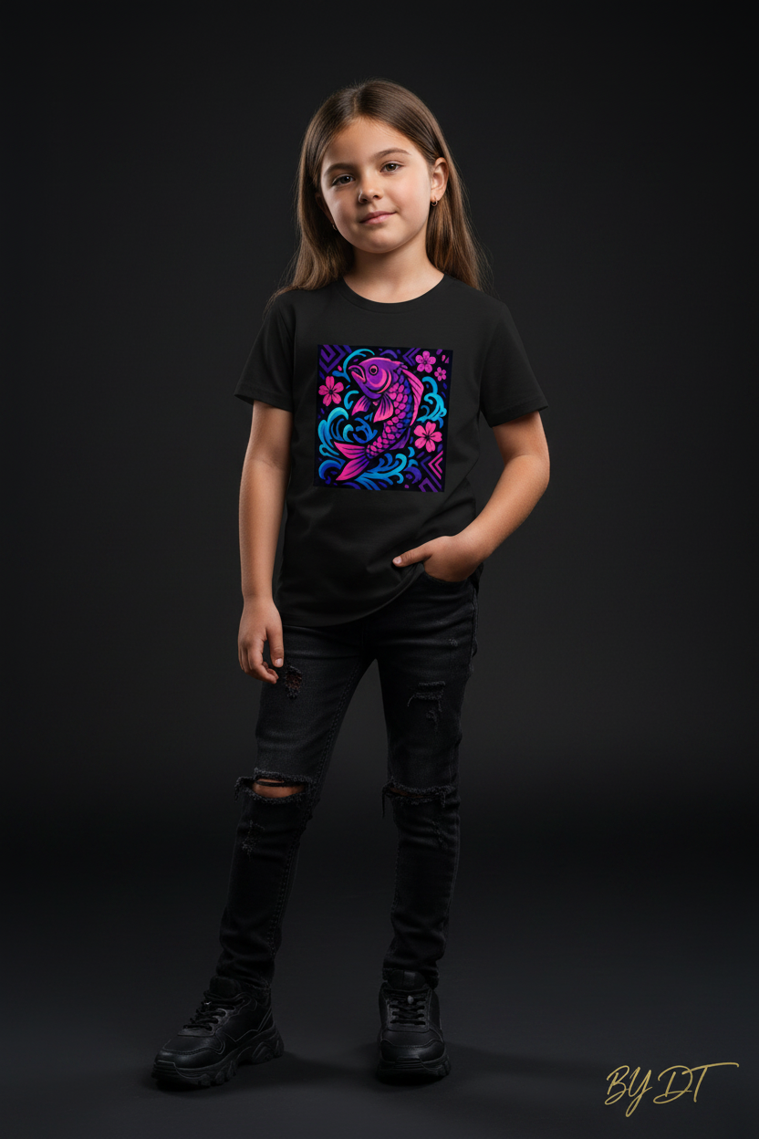 Black - Girl's Crew Neck