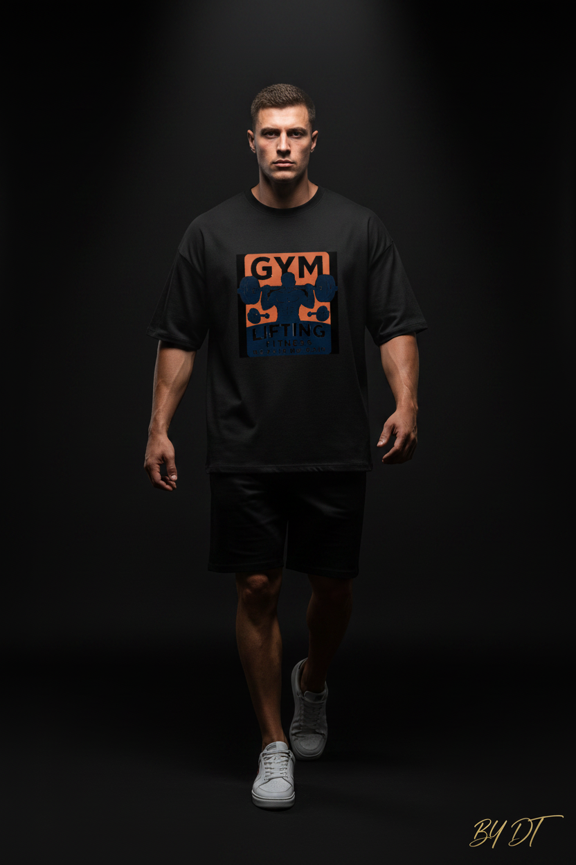 Black Lifting Fitness Terry Tee