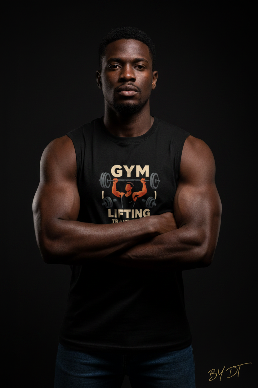 GYM Lifting Train Hard Men's Sleeveless T-Shirt | by DT