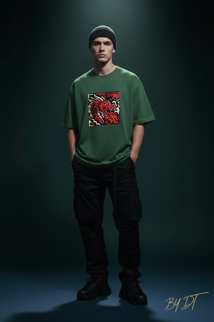 Dragon Streetwear Oversized Classic T-Shirt | by DT