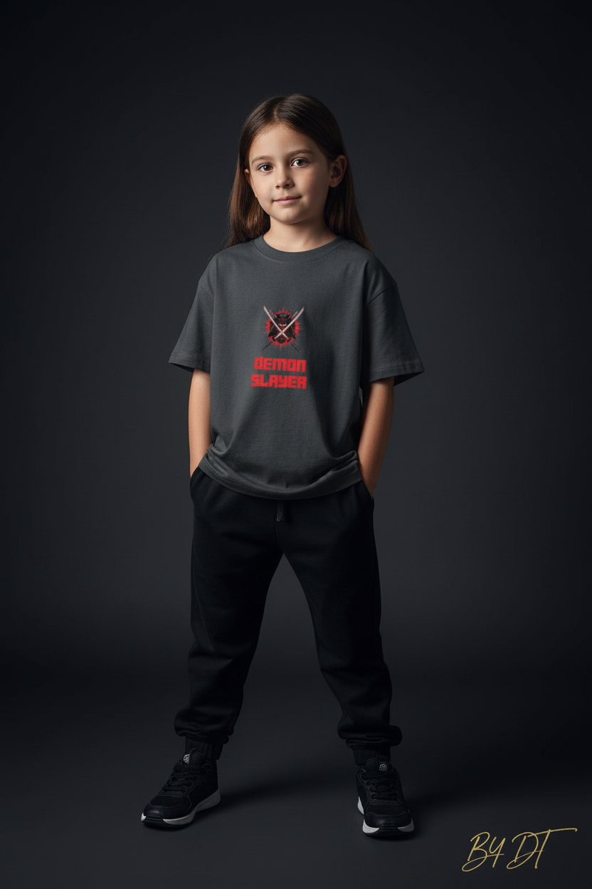 Demon Slayer Boy's Crew Neck T-Shirt For Kids | by DT