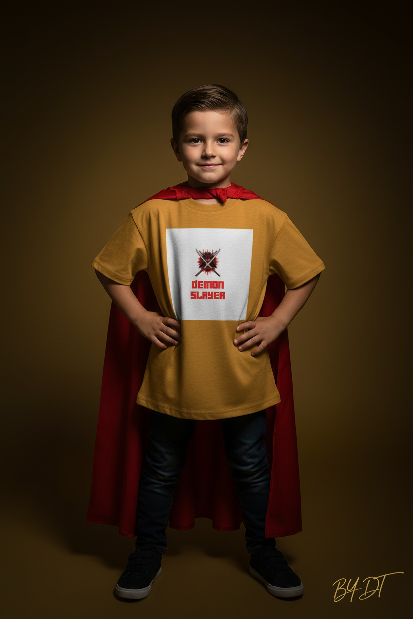 Demon Slayer Boy's Crew Neck T-Shirt For Kids | by DT