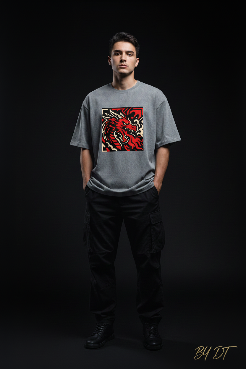 Dragon Streetwear Oversized Classic T-Shirt | by DT