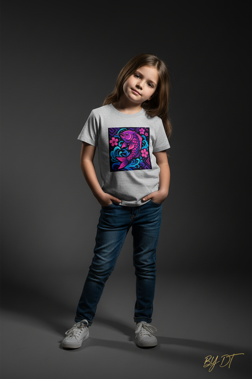 Grey Melange - Girl's Crew Neck