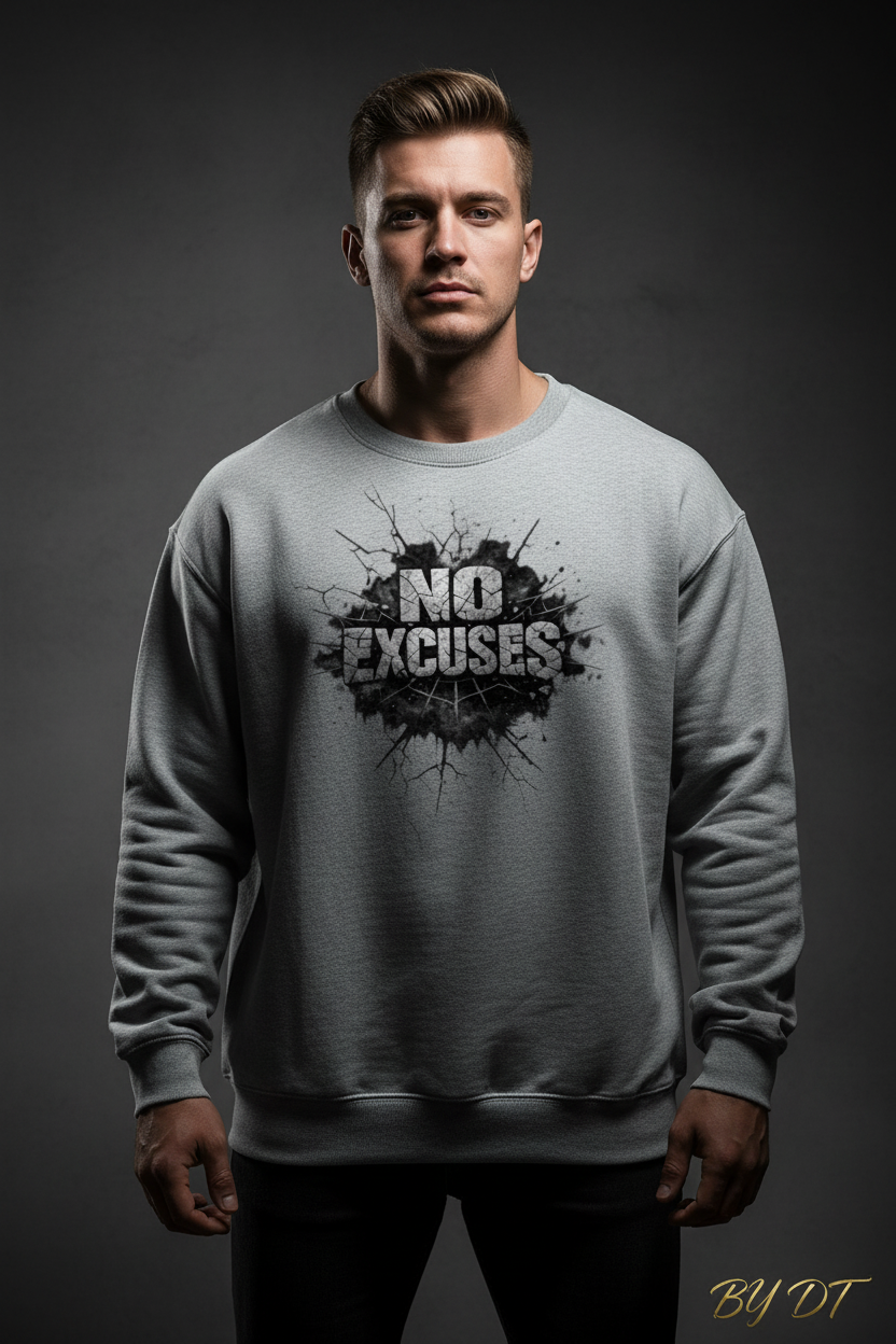 Grey Melange - No Excuses Sweatshirt
