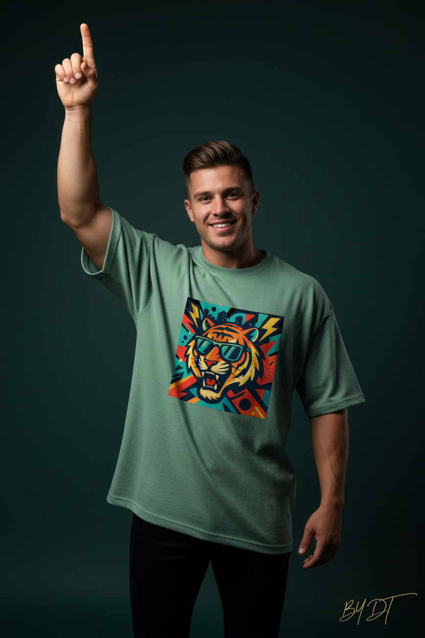 Roaring Tiger Terry Oversized Tee | by DT