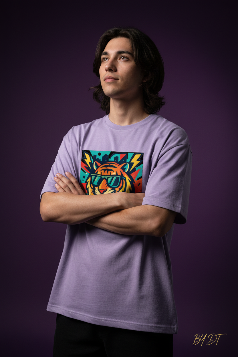 Roaring Tiger Terry Oversized Tee | by DT