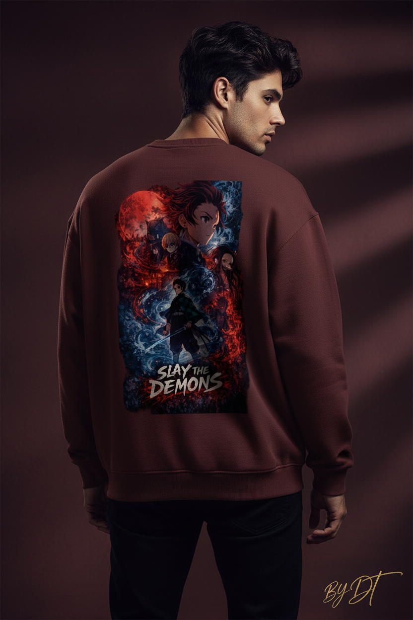 Maroon Back - Tanjiro Sweatshirt
