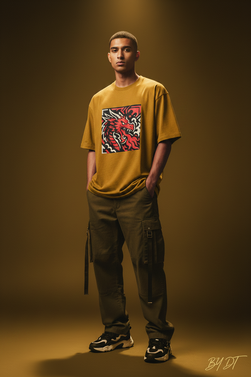 Dragon Streetwear Oversized Classic T-Shirt | by DT