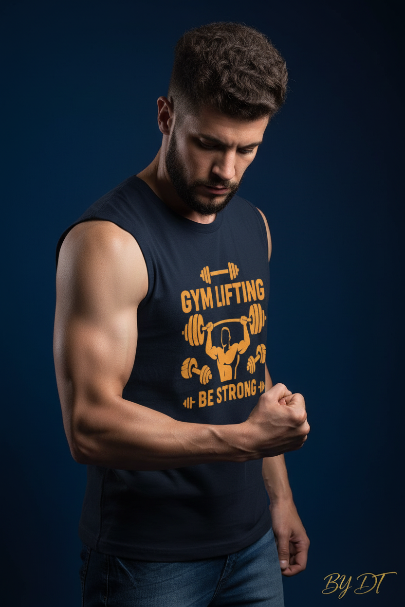 Navy Blue Be Strong - Actual Product