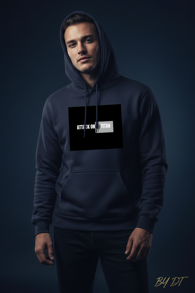 Navy Blue Front - Attack On Titan Hoodie