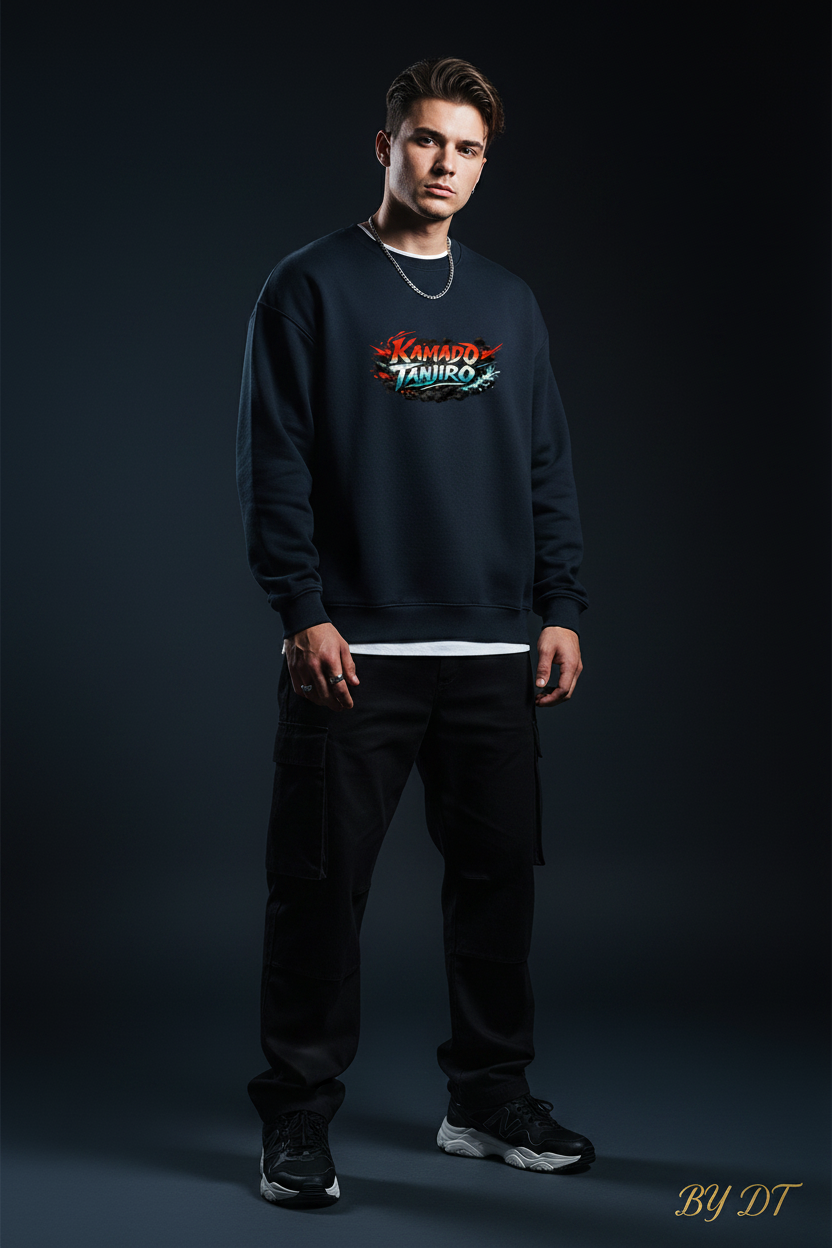 Navy Blue Front - Tanjiro Sweatshirt