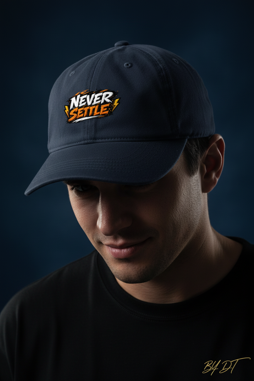 Navy Blue - Never Settle Close-up