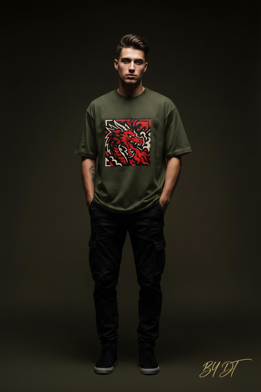 Dragon Streetwear Oversized Classic T-Shirt | by DT