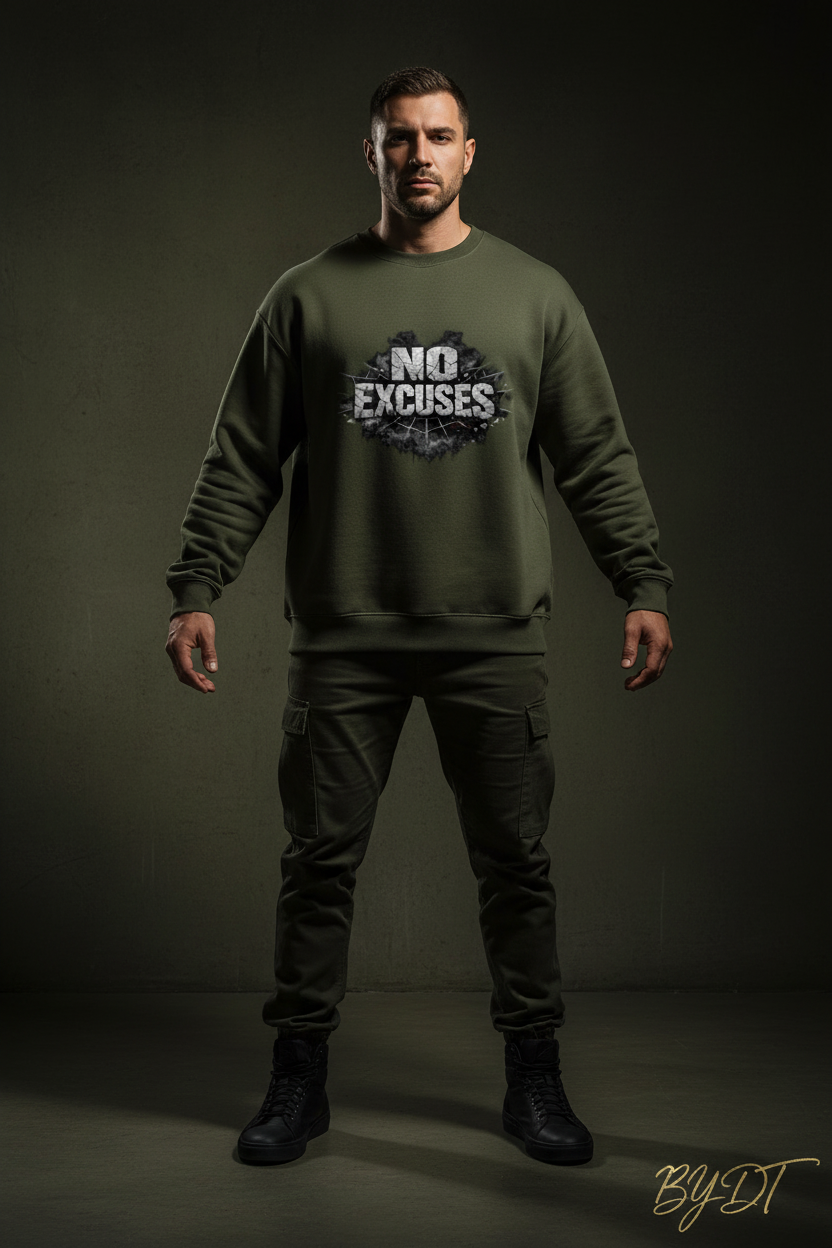 Olive Green - No Excuses Sweatshirt