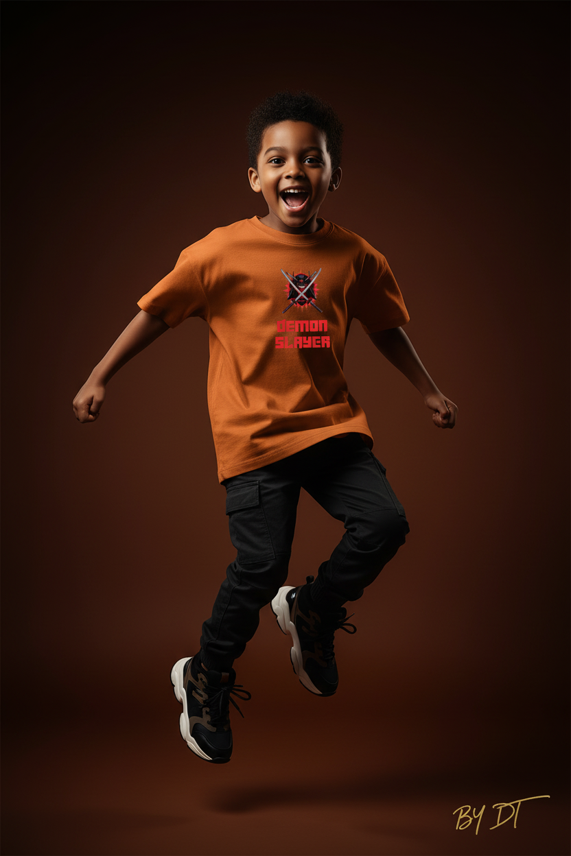 Demon Slayer Boy's Crew Neck T-Shirt For Kids | by DT