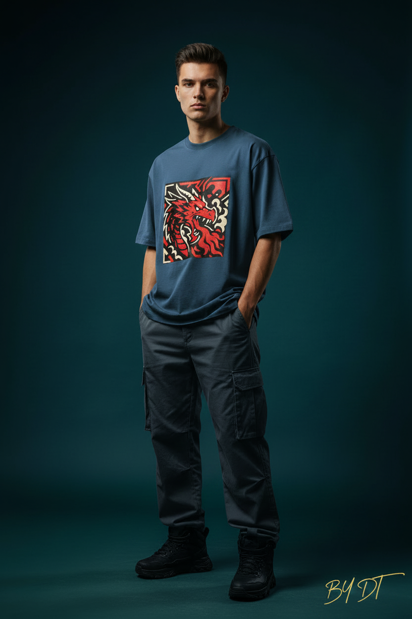 Dragon Streetwear Oversized Classic T-Shirt | by DT