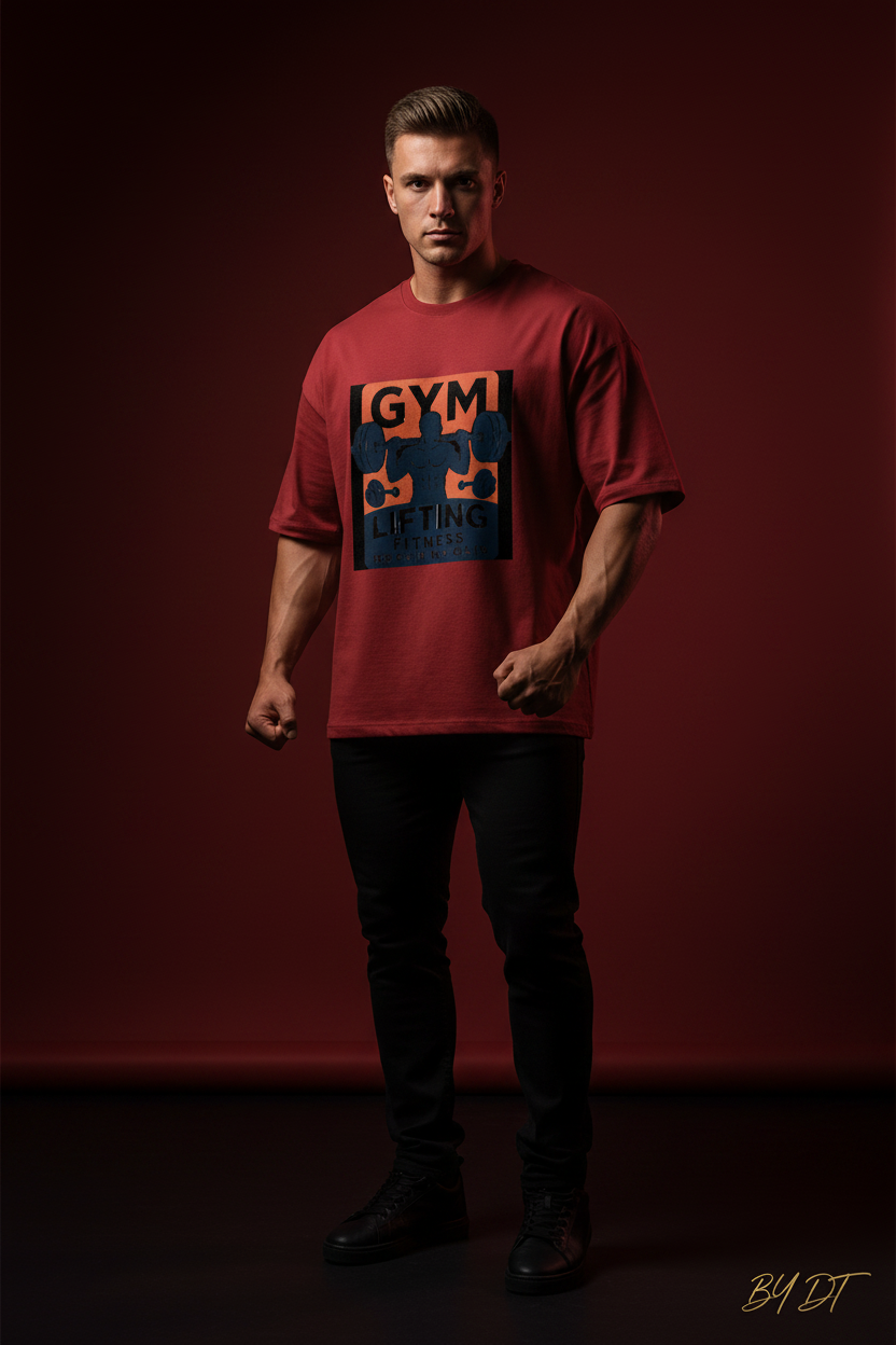 Red Lifting Fitness Terry Tee