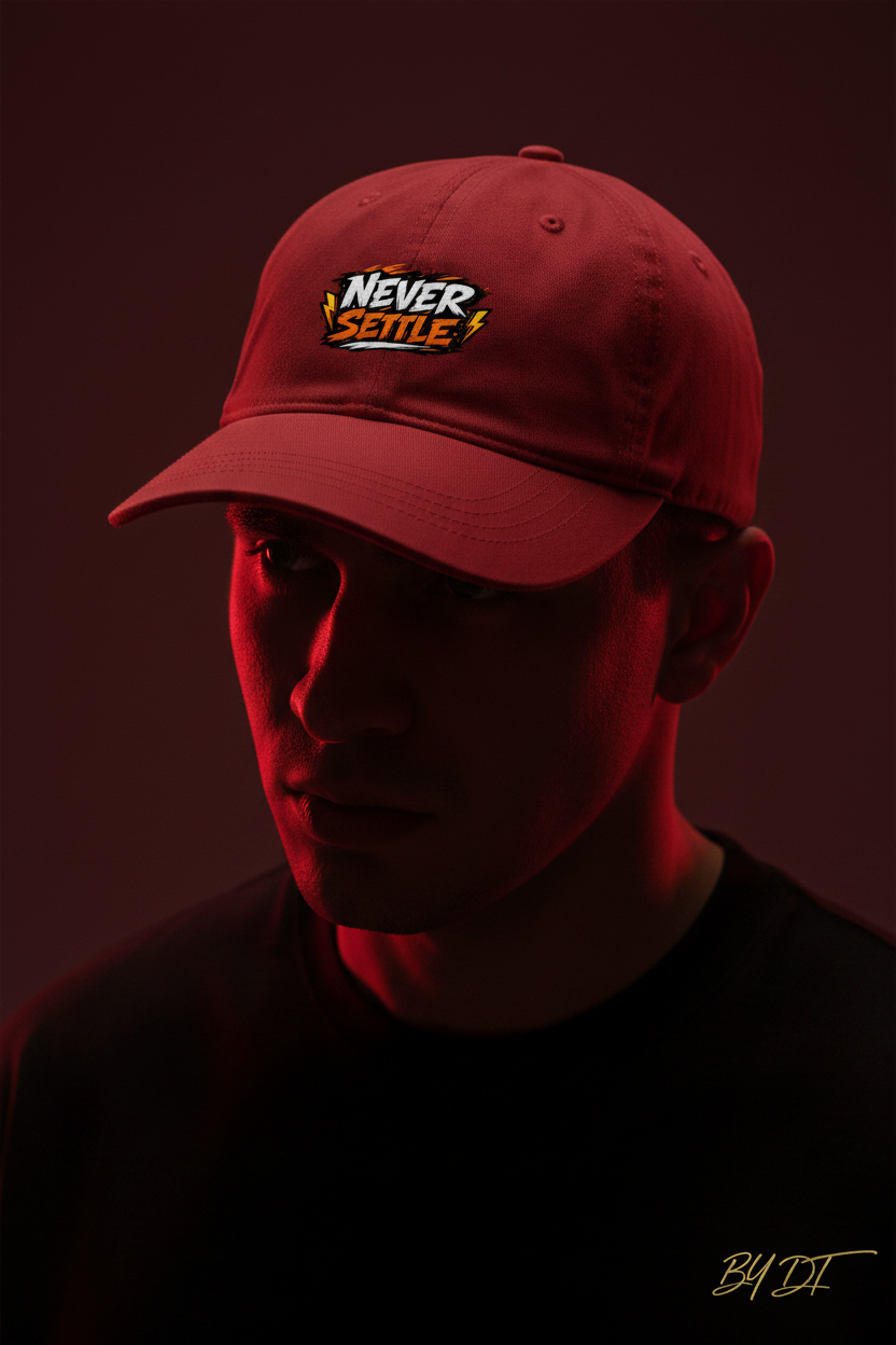 Red - Never Settle Close-up