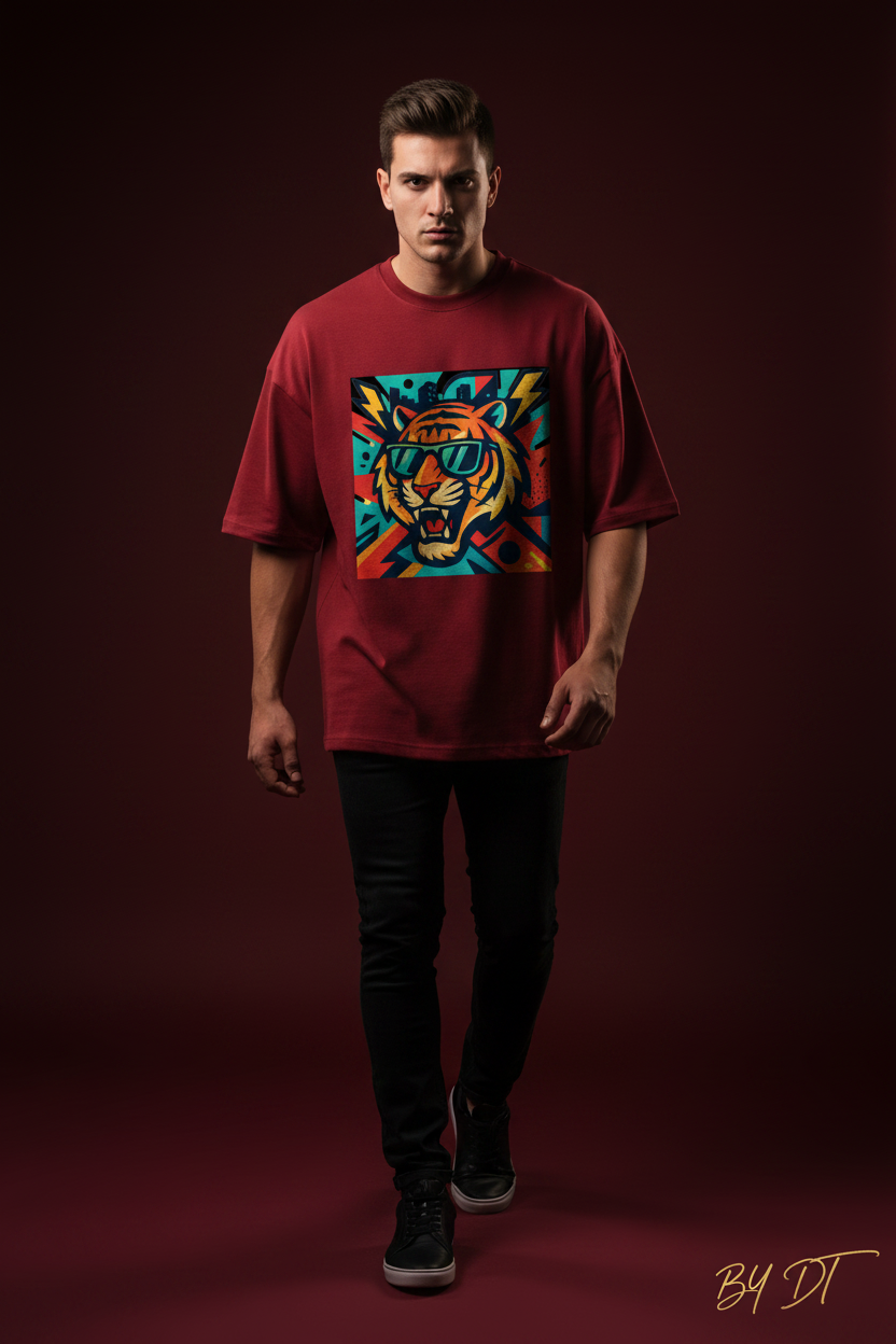 Roaring Tiger Terry Oversized Tee | by DT