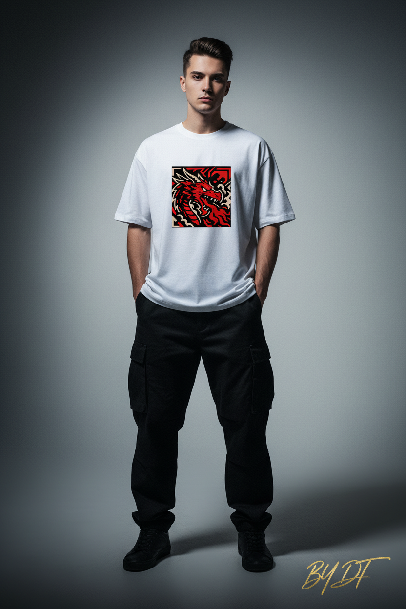 Dragon Streetwear Oversized Classic T-Shirt | by DT