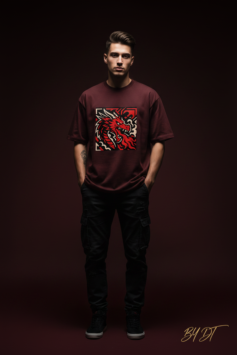 Dragon Streetwear Oversized Classic T-Shirt | by DT
