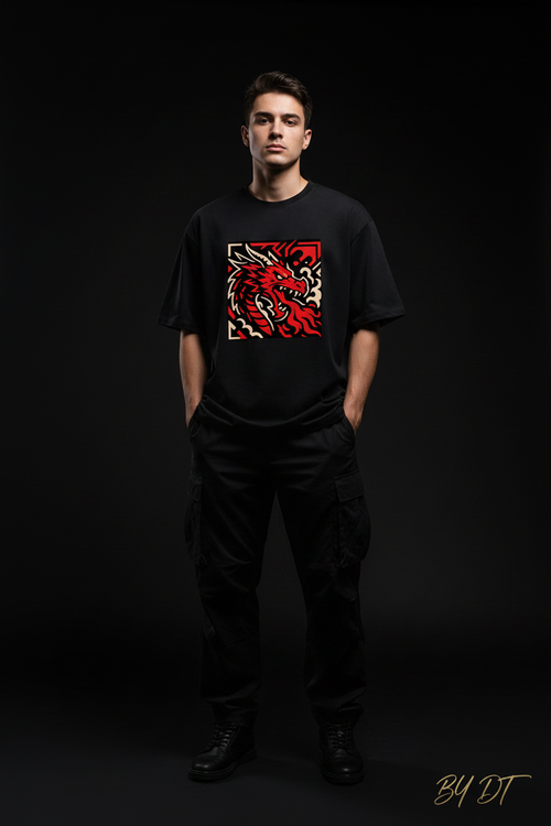 Dragon Streetwear Oversized Classic T-Shirt | by DT