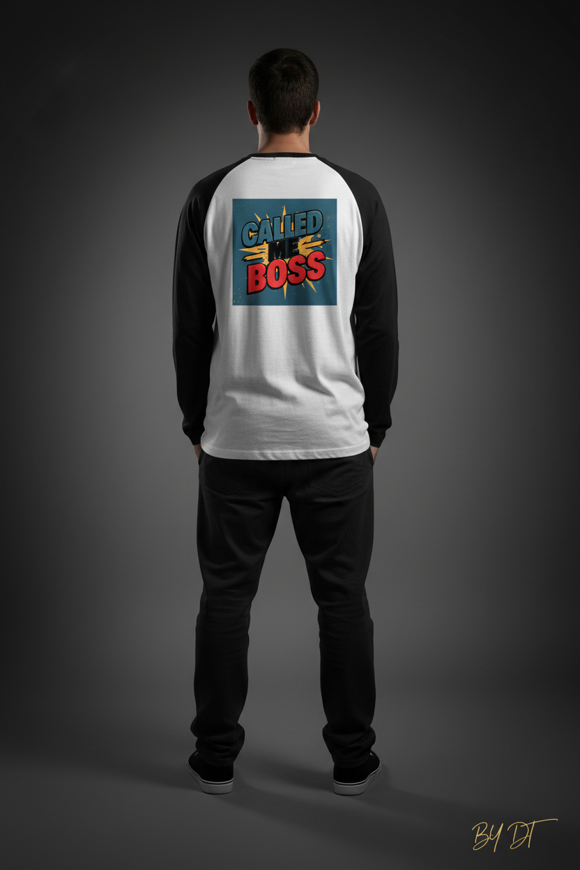 Called Me Boss Raglan T-Shirt | by DT